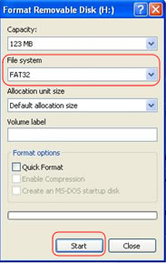 Format Removebale Disk Screen